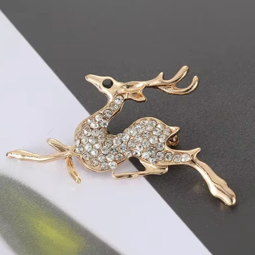 Hirsch reh strass brosche - reh,