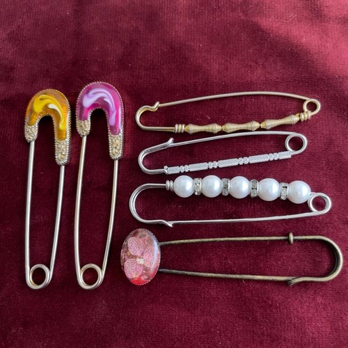 Vintage brosche 6er set - brosche,