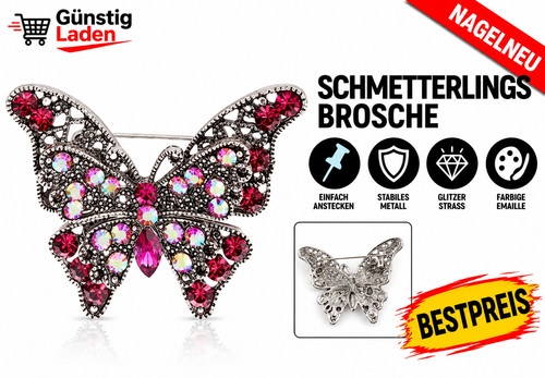 Brosche damen schmetterling - brosche,