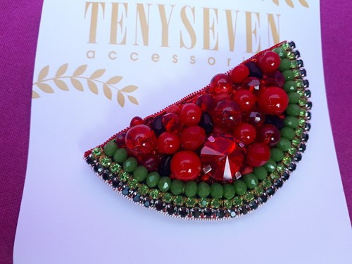 Wassermelone brosche strass - wassermelone,