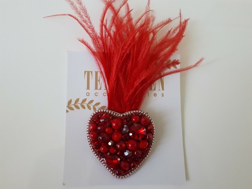 Herz brosche liebe kokarde - herz,