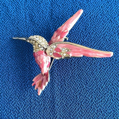 Vintage rosa vogel brosche - vintage, mit