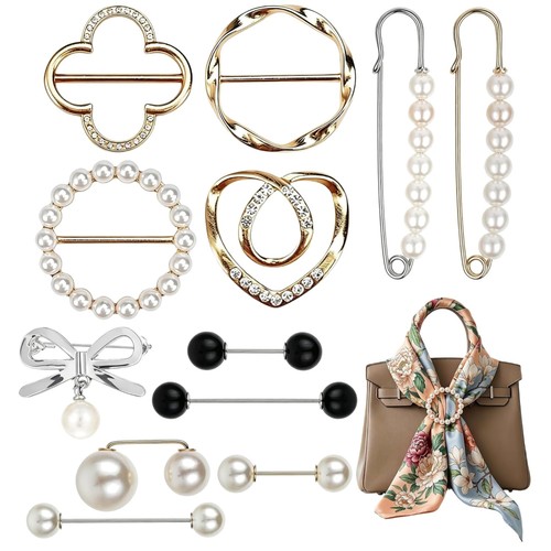 Broschen damen set schalringe - set,