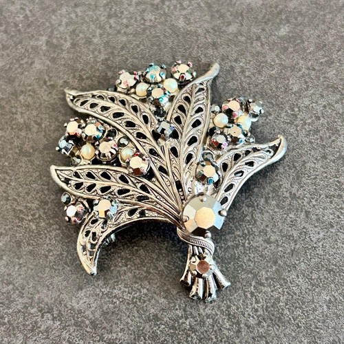 Vintage silber brosche schmuck - silber,