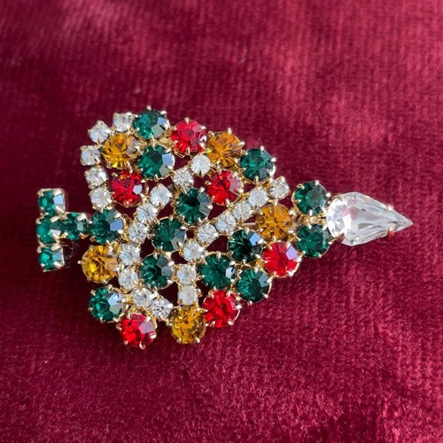 Vintage strass weihnachtsbaum - vintage,