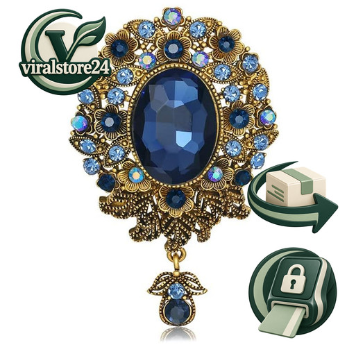 Vintage brosche tropfenform - vintage-brosche,